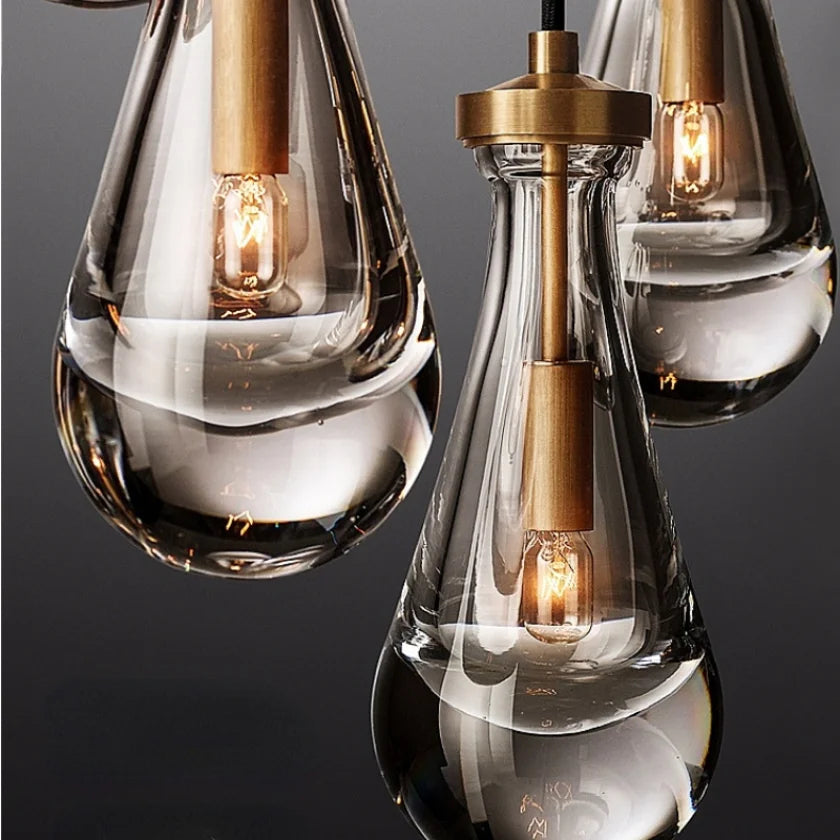 Suspension modernes en verre avec gouttelettes d'eau - vue 7 sur 7