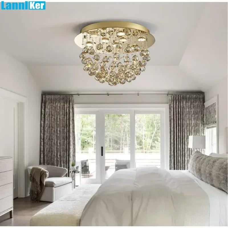 lustre en cristal moderne pour éclairage intérieur élégant - vue 6 sur 7
