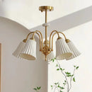 Lustre de style français rétro en céramique blanche