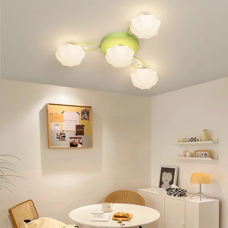 Plafonnier de Style Français Moderne Salon Salle à Manger Crème Chambre Restaurant Décor Créatif Luminaires Artistiques - vue 5 sur 6