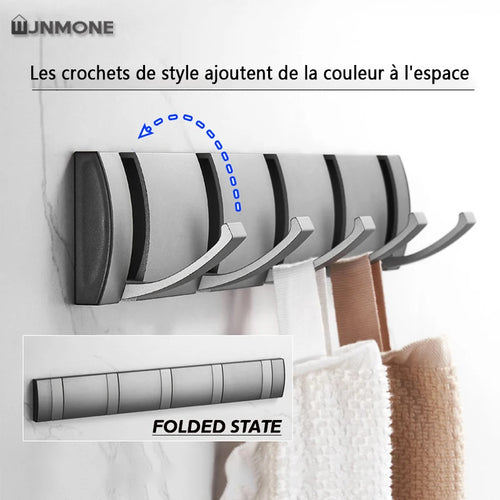 crochets muraux pliants pour manteaux et serviettes - vue 5 sur 36