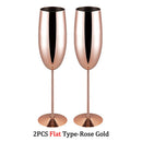 Verre champagne acier inoxydable texture style gobelet festif