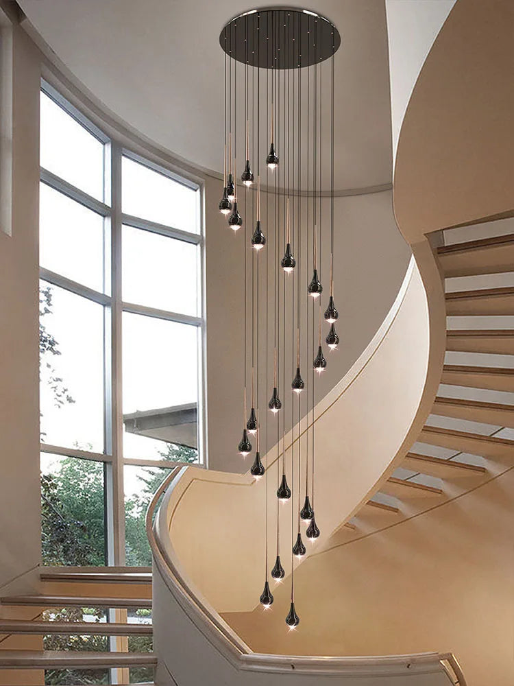 suspension moderne à led pour escalier et intérieur - vue 2 sur 16