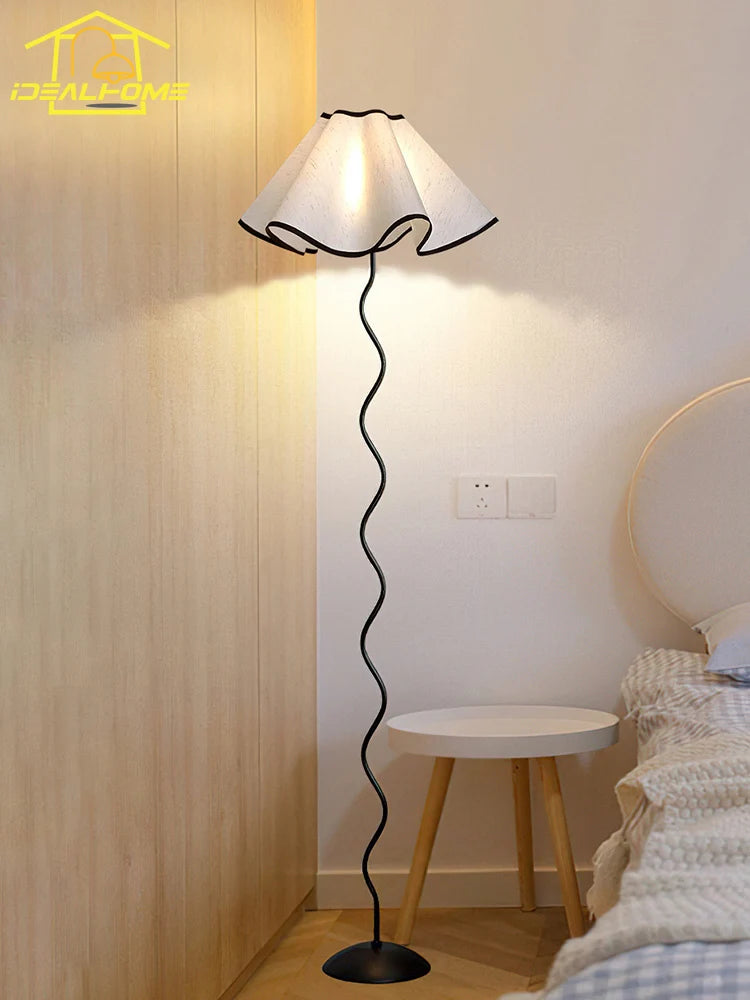 lampadaire moderne en tissu à motif floral nordique - vue 4 sur 7