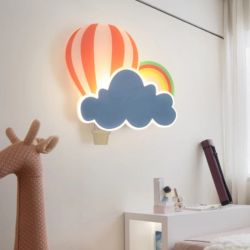 applique nuage airballons chaud enfants chevet déco écolematernelle - vue 4 sur 8