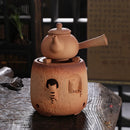 Théière céramique brute style kung fu artisanale rétro