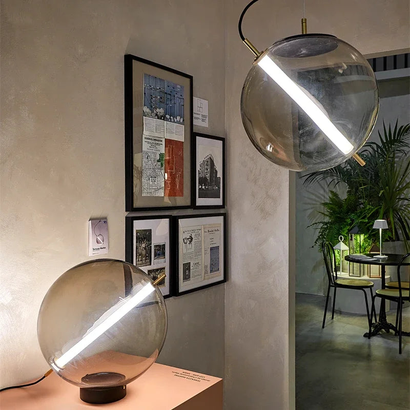 lampe de table créative en verre nordique pour enfants - vue 3 sur 9