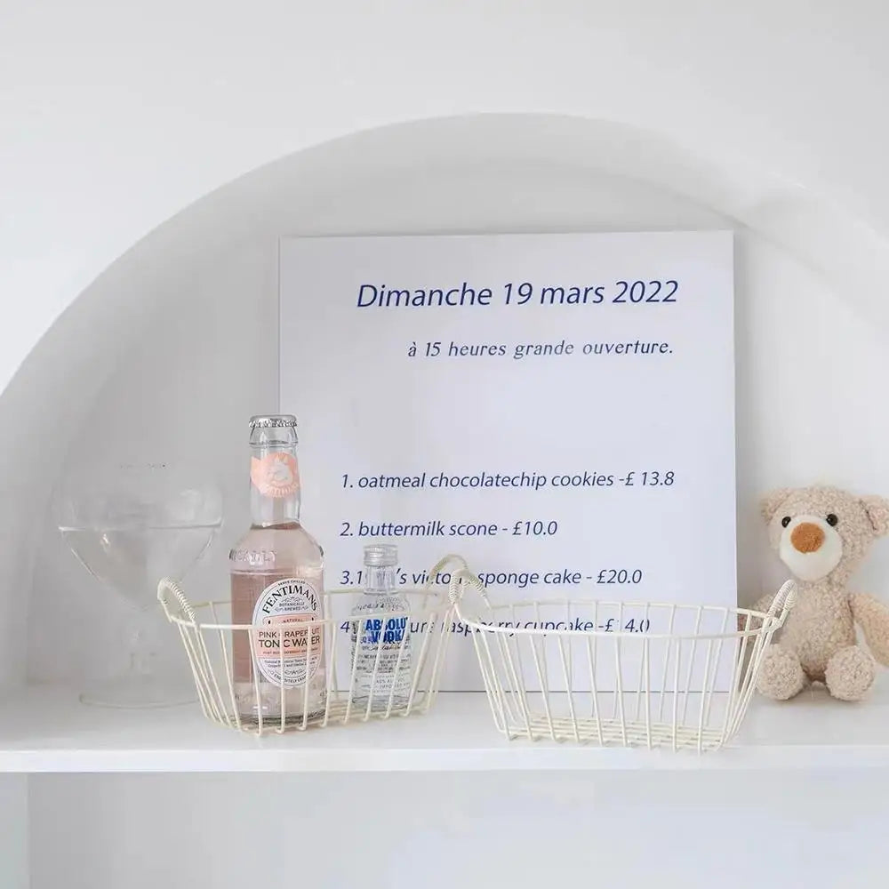 panier en fer pour collations et rangement décoratif - vue 6 sur 8