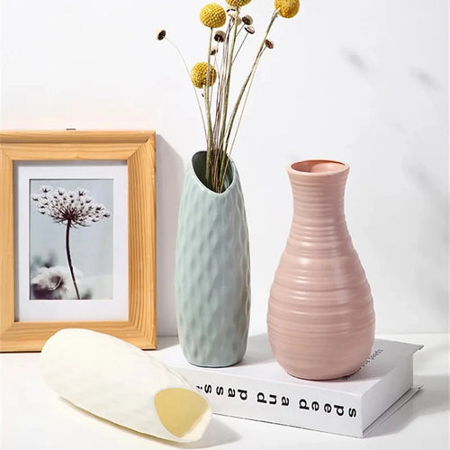 vase nordique en plastique pour fleurs décoratives modernes - vue 3 sur 12