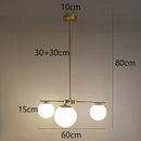 lustre nordique moderne en verre laiteux pour décoration maison