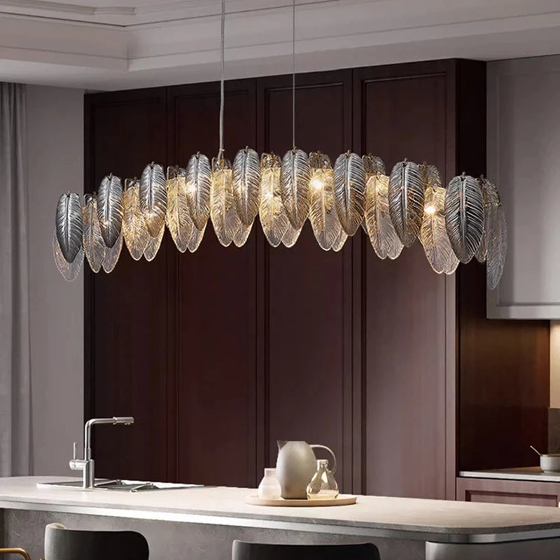 Lustre design arrondi à LED luxe - vue 4 sur 8