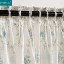 Rideau voile transparent motif floral style moderne salon