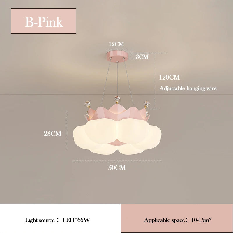 plafonnier romantique en forme de nuage pour chambre d'enfant - vue 12 sur 12
