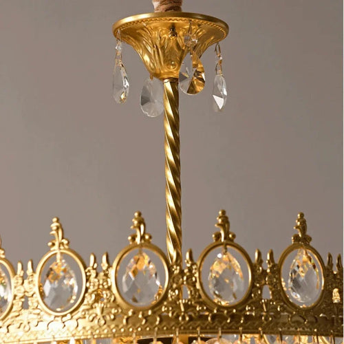 suspension dorée en cristal pour décoration intérieure élégante - vue 5 sur 7
