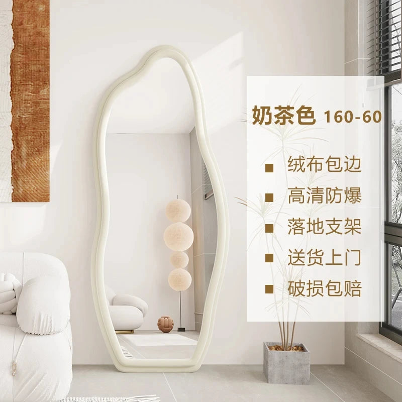 miroirs décoratifs muraux ondulés style nordique esthétique - vue 12 sur 17