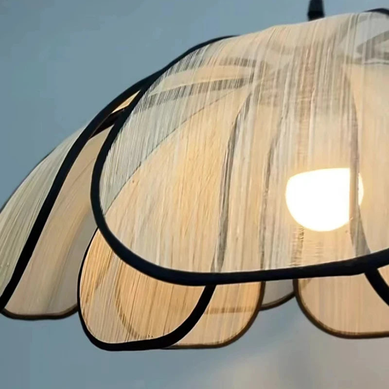 lampe suspendue moderne en tissu pour décoration artistique - vue 7 sur 11