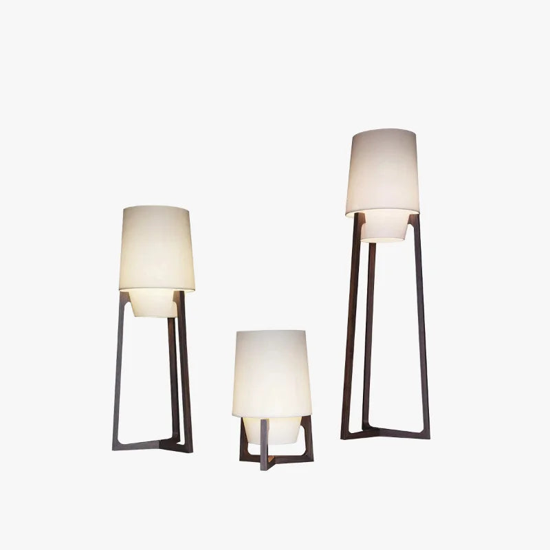 lampadaire en tissu japonais design rétro pour intérieur moderne - vue 7 sur 9