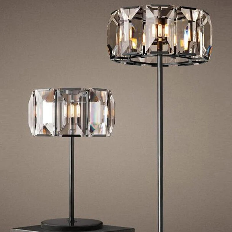 lampadaire led en cristal vintage avec intensité variable - vue 6 sur 8