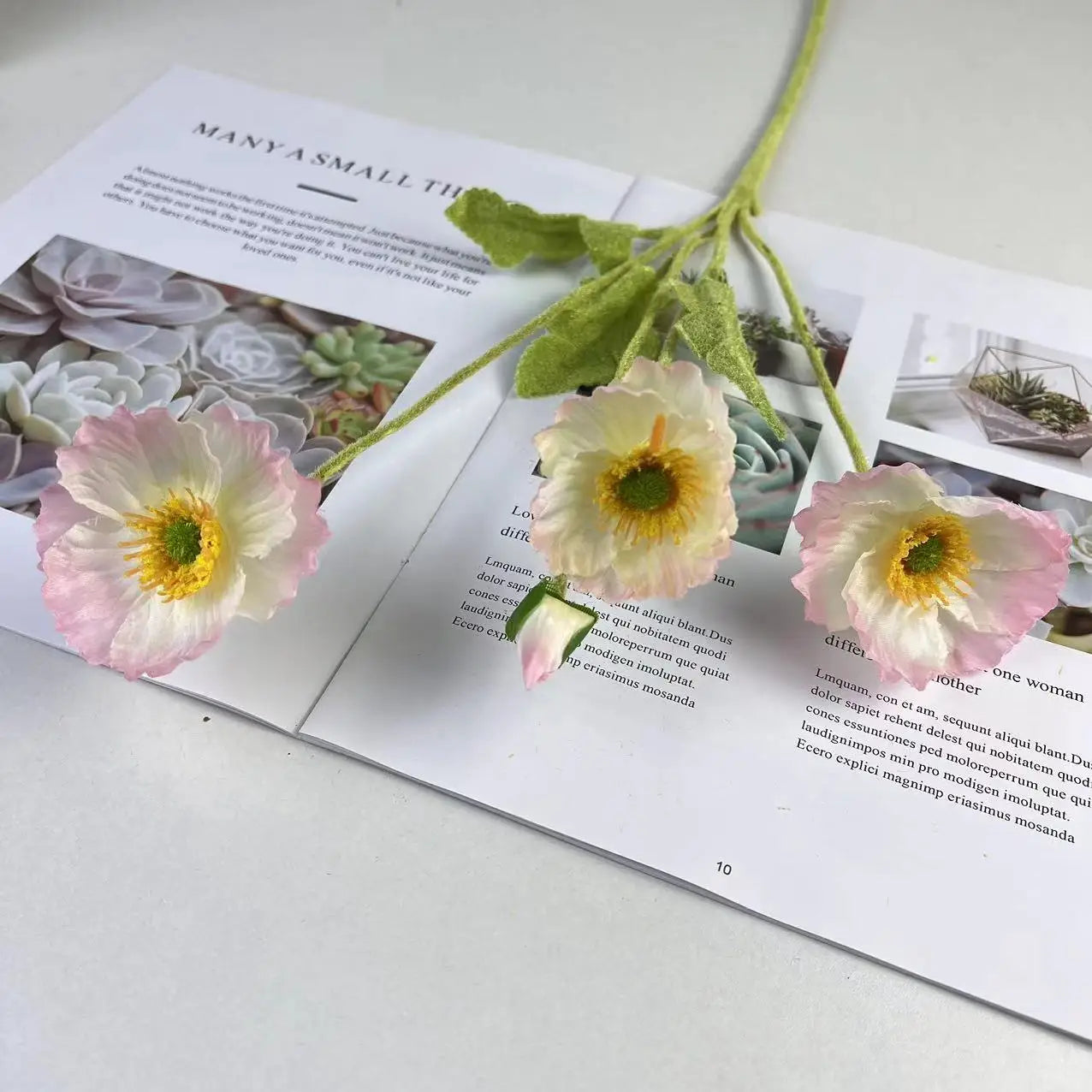 bouquet de fleurs artificielles en soie pour décorations diverses - vue 6 sur 19
