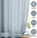Voilage tulle uni sur mesure pour chambre salon