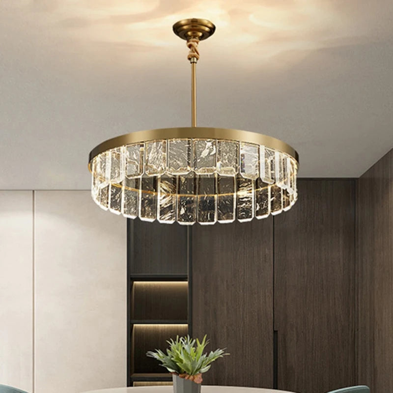 lustre en cristal multicouche nuage et brume pour hôtel avec corps en acier - vue 7 sur 15