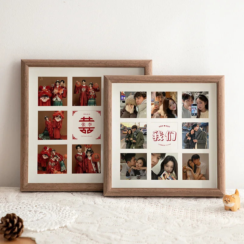 cadre photo vintage en bois pour décoration murale
