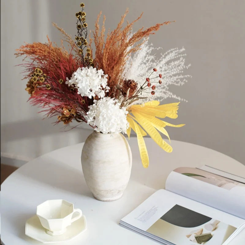 vases en céramique rétro faits main pour fleurs séchées - vue 8 sur 7