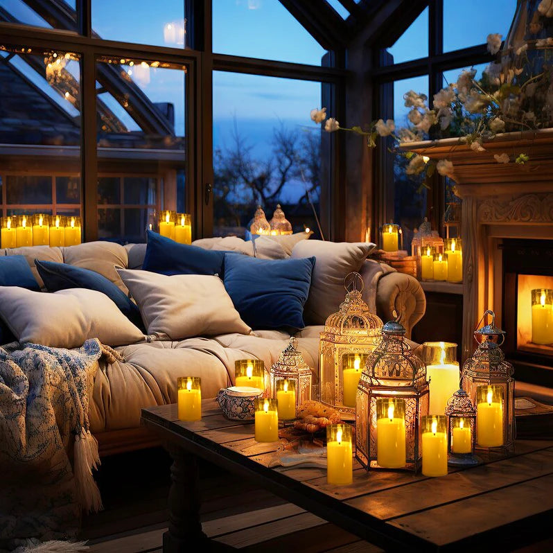 lot de 6 à 60 bougies led sans flamme pour décorations de fête - vue 4 sur 12
