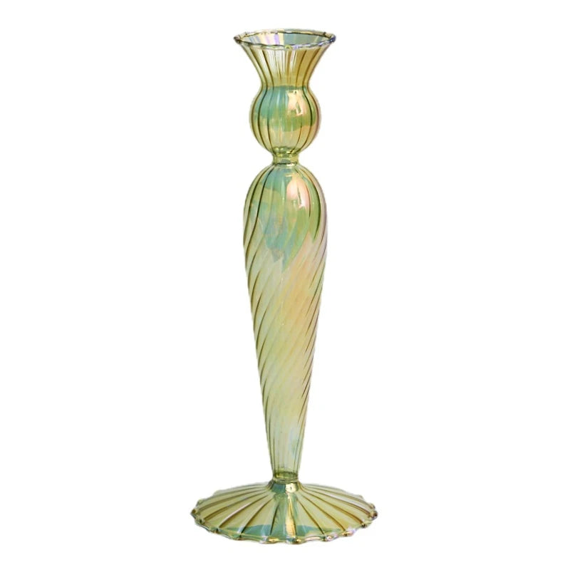 bougeoirs rétro coniques en verre pour décoration élégante - vue 26 sur 32