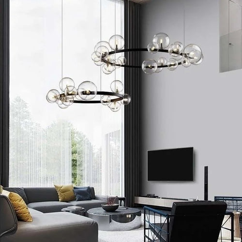 lustre moderne en verre design pour décoration intérieure élégante - vue 5 sur 24
