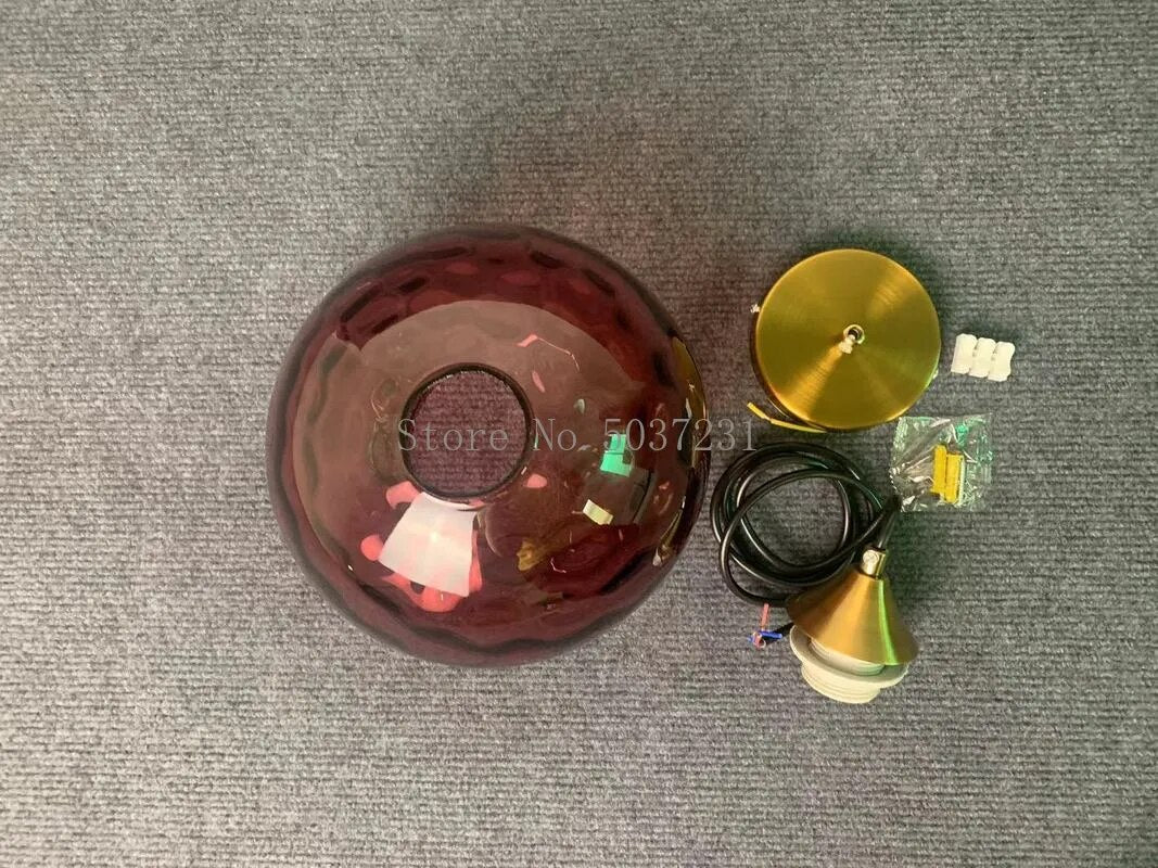 lustre verre coloré nordique moderne grain eau - vue 5 sur 29