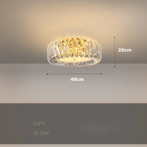 lustre à led en verre cristal art déco intensité variable nouvelle tendance - vue 12 sur 17