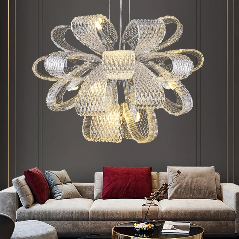 Nordique Art Déco Lustre LED Suspension Lámparas Salon Lustre Éclairage 2023 Décor À La Maison Plafond Lustre - vue 3 sur 18