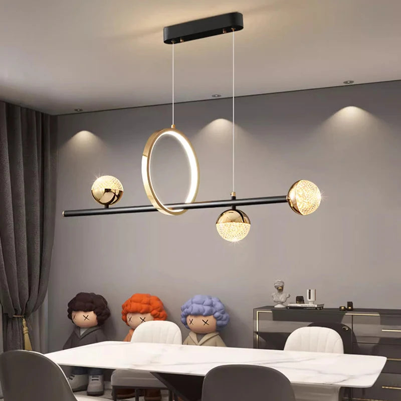Chambre moderne salle à manger décorative led plafonniers lampes suspendues éclairage intérieur éclairage intérieur plafonnier lustre - vue 4 sur 8