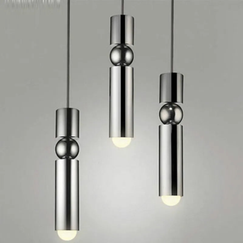Suspension moderne nordique en métal avec lumière led suspendue