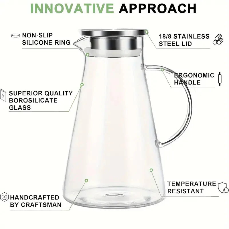 Lot bouteilles 2l verre borosilicate style becher