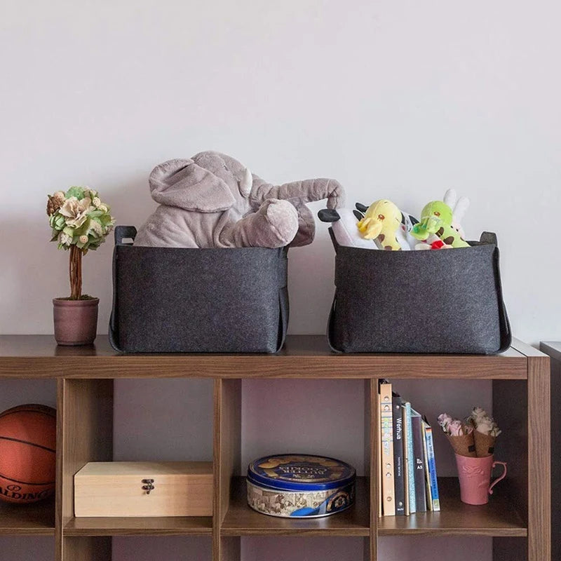 panier de rangement en feutre pour jouets livres et vêtements - vue 5 sur 8