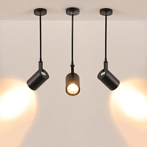 plafonnier télescopique led pour magasin et galerie d'art sur rail