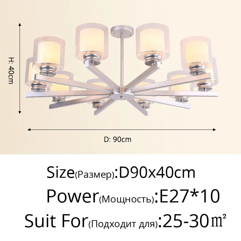 Bosmos European Style Decorative LED Chandeliers For Living Rooms, Bedrooms, And Modern Simple Indoor Lighting - vue 21 sur 21