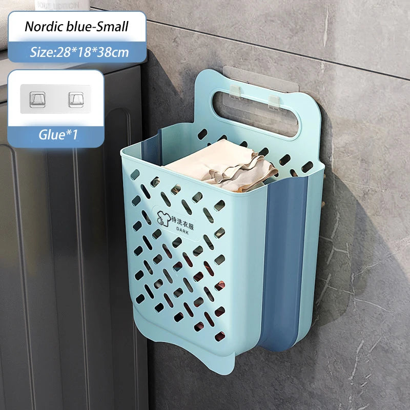 panier de rangement pliable à suspendre pour linge sale - vue 19 sur 19