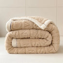 plaid polaire épais motif coeur hiver canapé lit