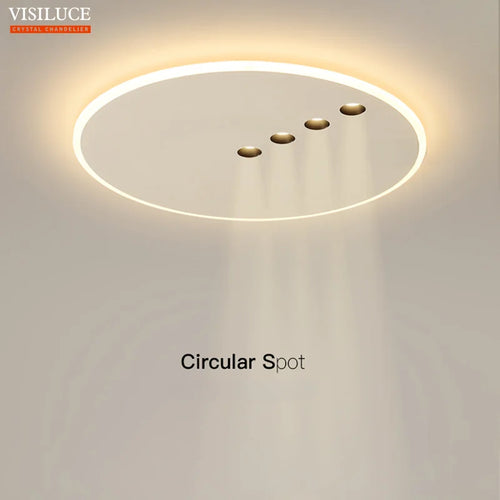 plafonnier led rond minimaliste à intensité réglable pour intérieur