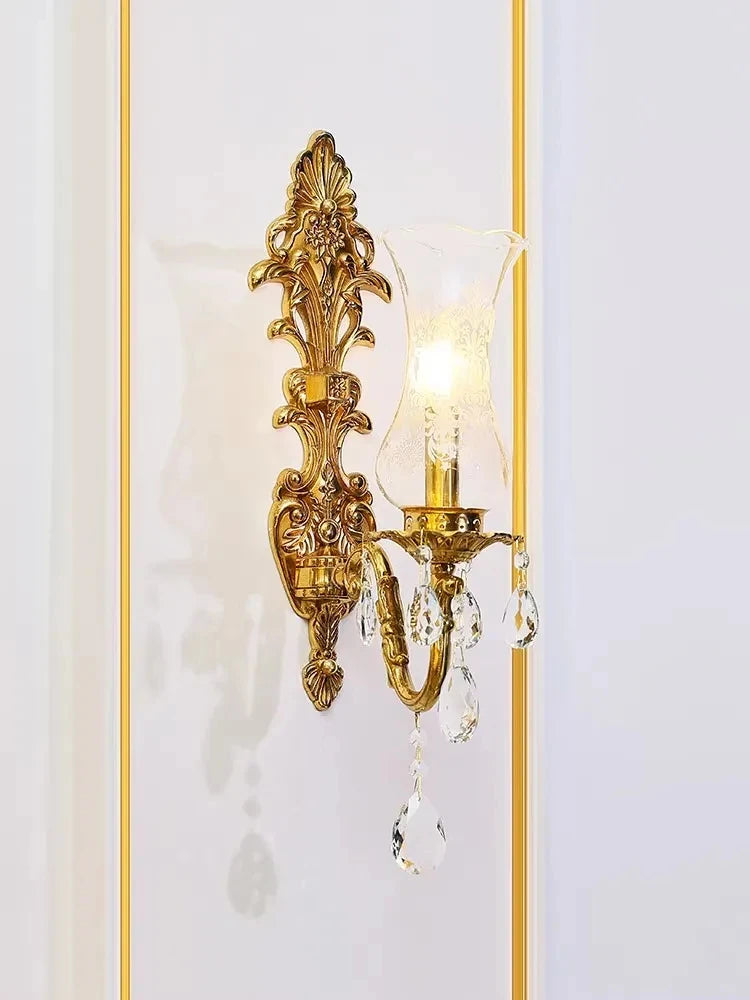applique murale de luxe en cuivre classique français nordique antique - vue 4 sur 8