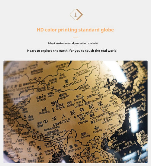 globe terrestre rotatif éducatif pour enfants en métal - vue 5 sur 14