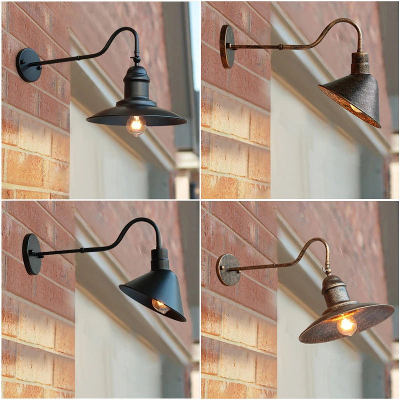 applique industrielle américaine pour extérieur jardin et escalier