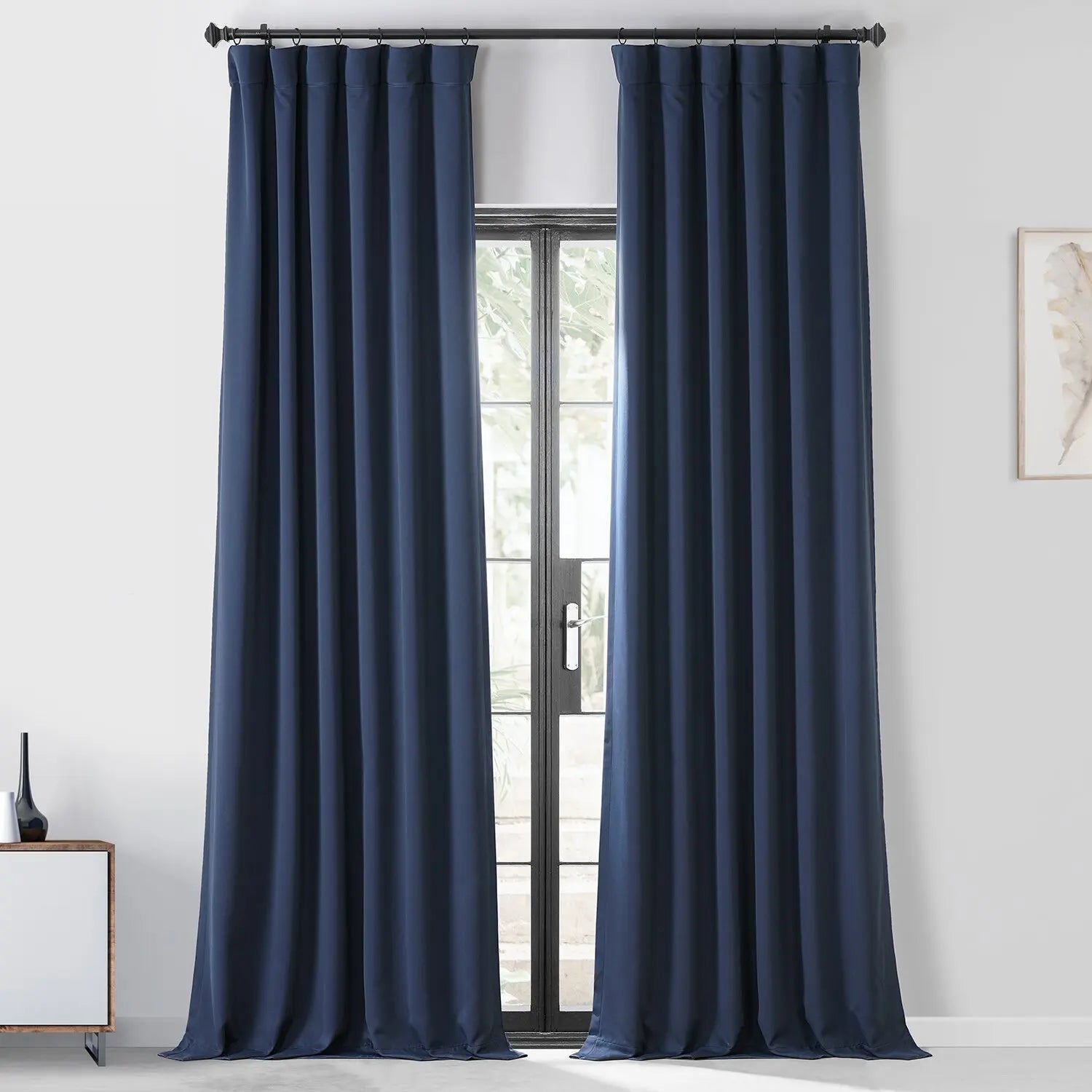 Rideau occultant moderne plissé pour salon ou chambre
