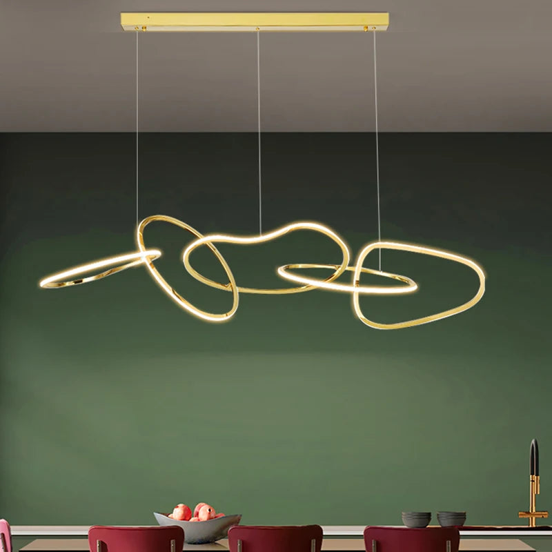 Chambre moderne salle à manger décorative led plafonniers lampes suspendues éclairage intérieur éclairage intérieur plafonnier lustre - vue 4 sur 7