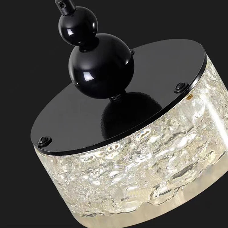 lustre design moderne en résine et métal hauteur réglable - vue 5 sur 7