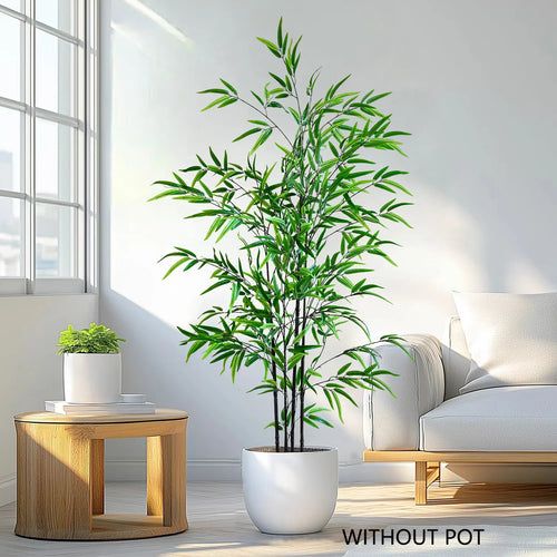 lot de 4 branches de bambou artificielles pour décoration festive intérieure - vue 2 sur 10