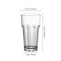 Verres épais transparents style classique pour boissons variées